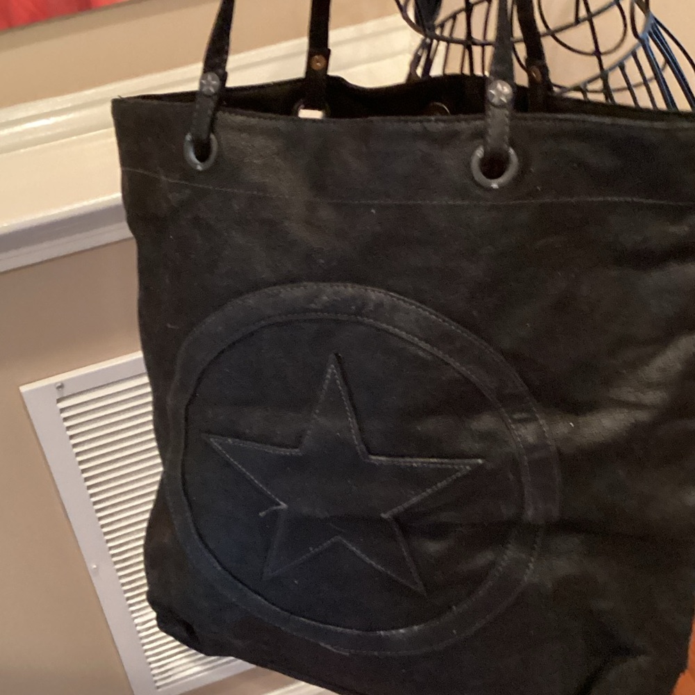 Black Star Embossed Tote Bag